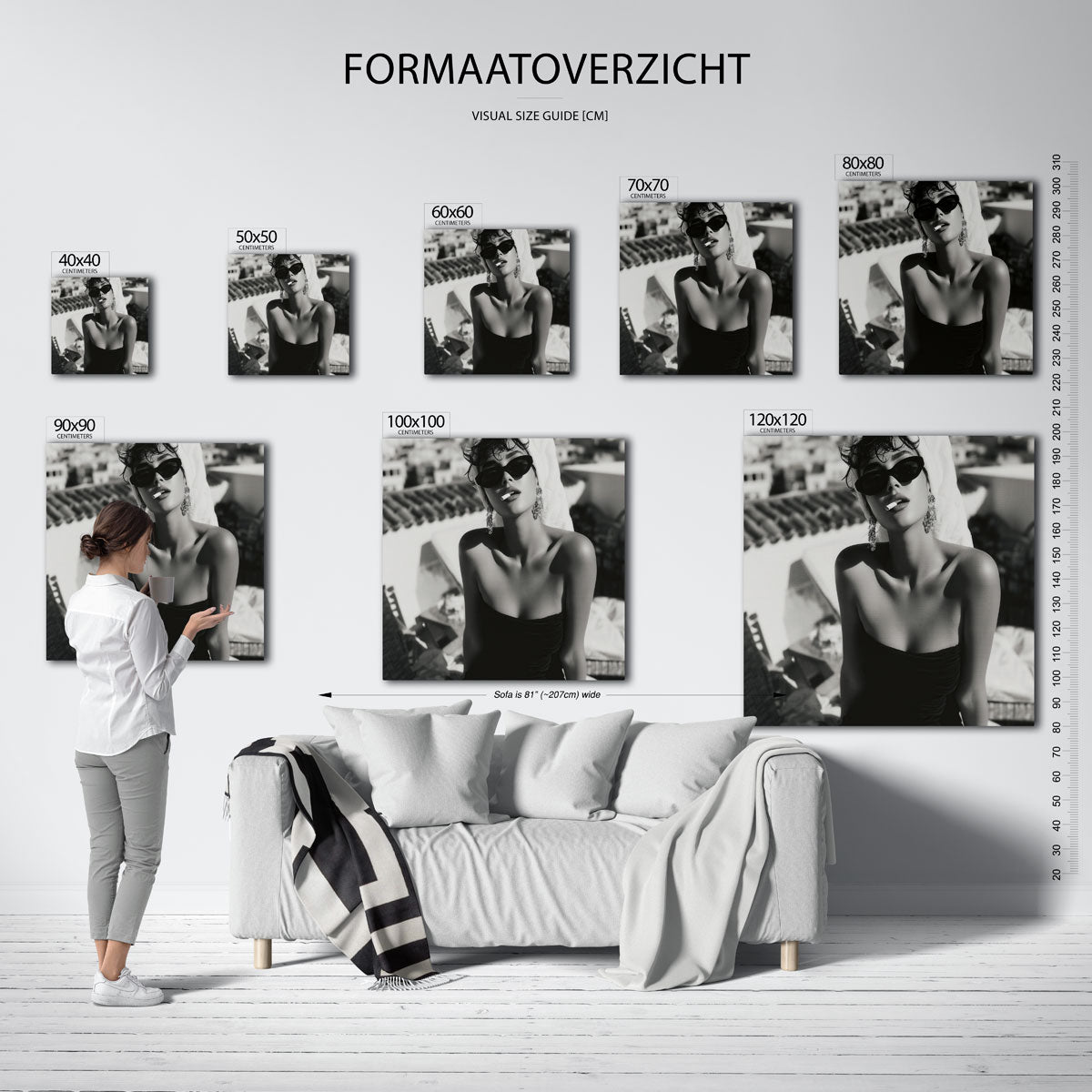 Vrouw met zonnebril Poster