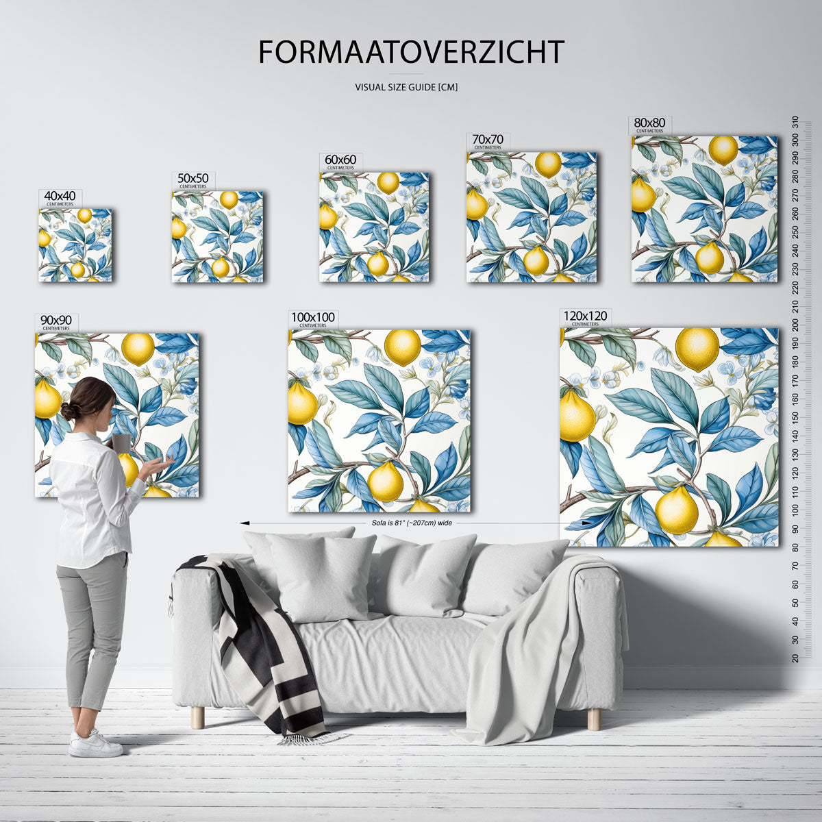 Citroenen en bladeren Poster