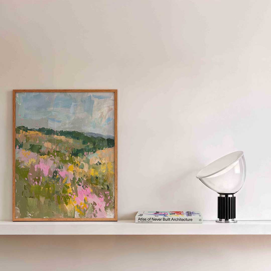 Landschap met bloemen Poster