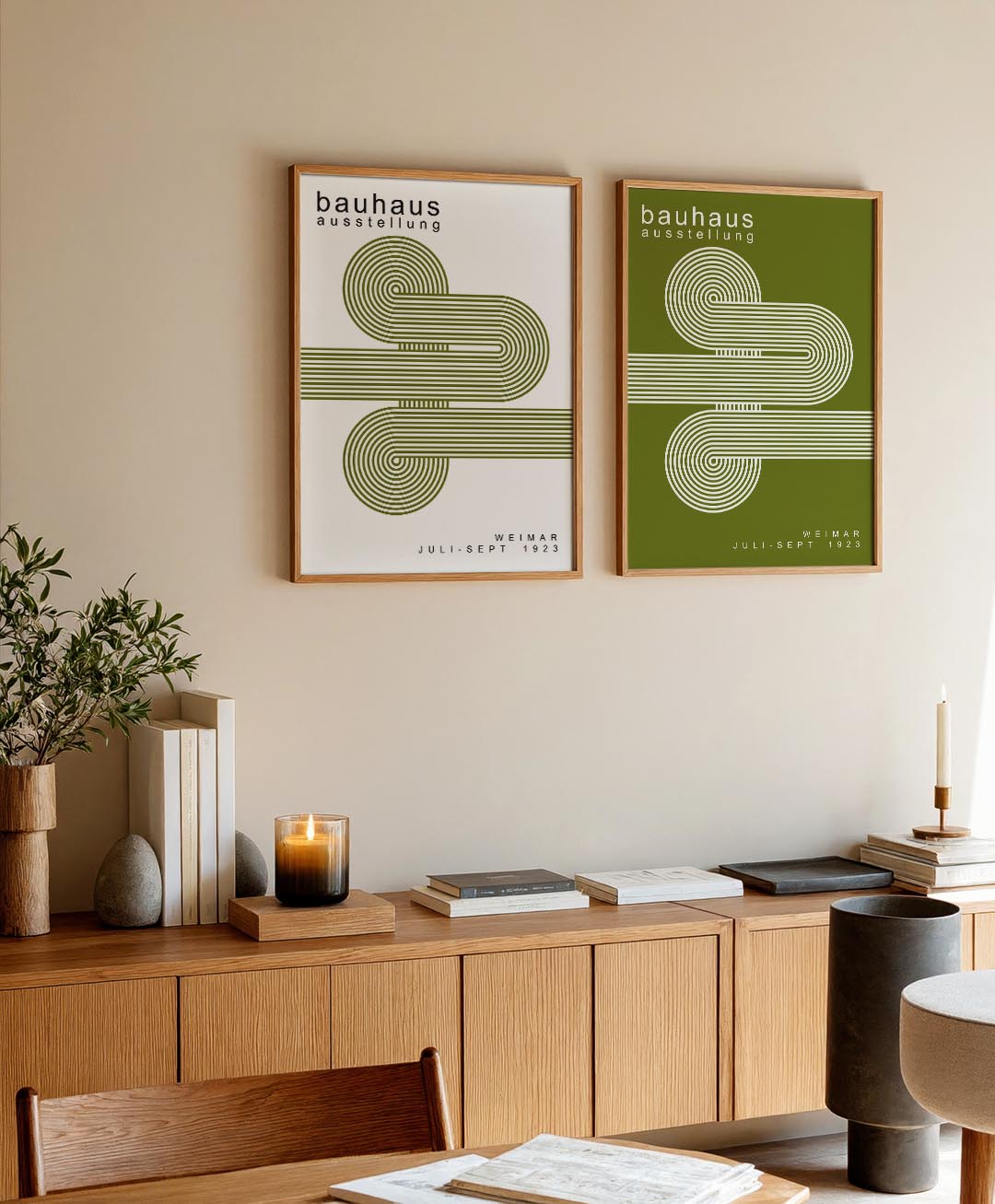 Lijnen en cirkelpatronen Posterset