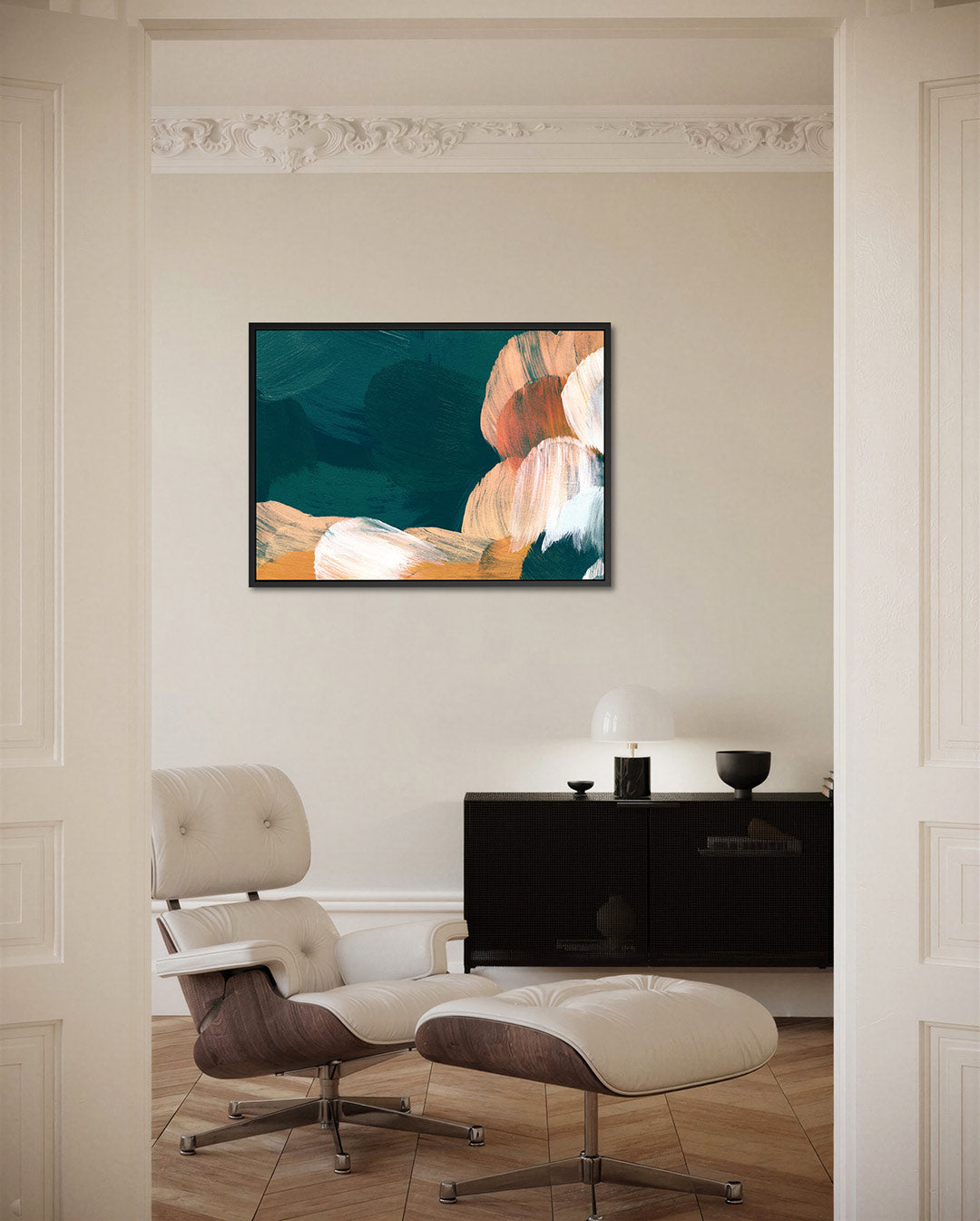 Dynamische kleurencompositie Kunstwerk