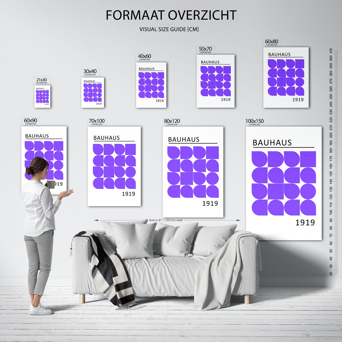 Vormritme en kleur Poster
