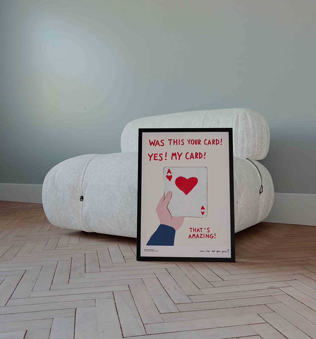 Kaarttruc met harten aas Poster