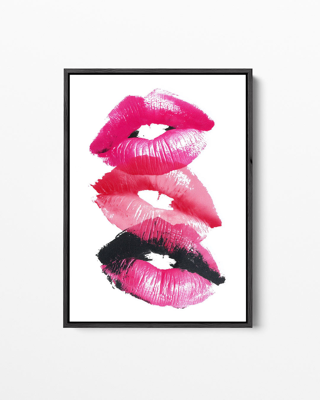 Kleurrijke lippenafdrukken Kunstwerk
