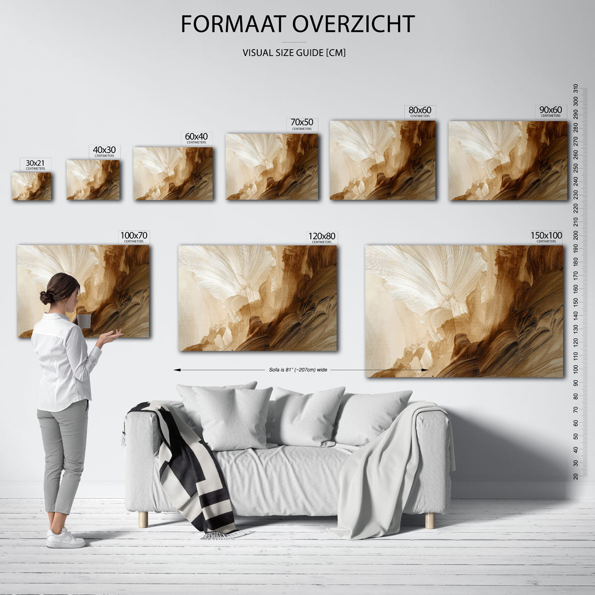 Abstracte bruine beweging Poster