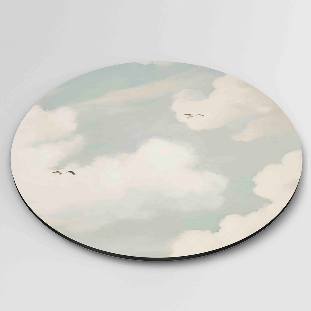 Wolken en vogels Muurcirkel