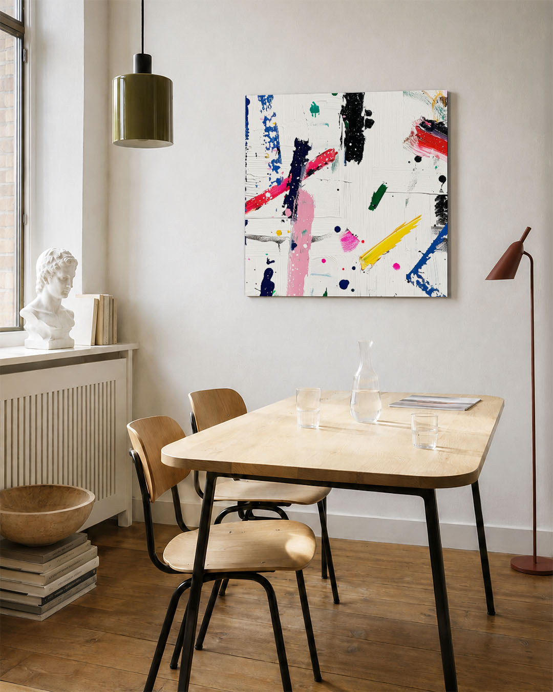 Dynamische kleurenexplosie Kunstwerk