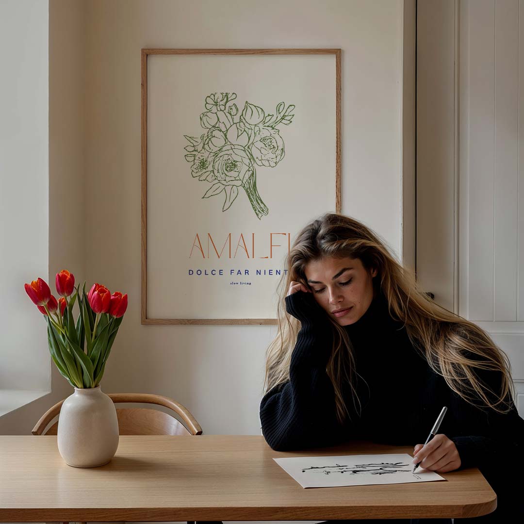 Amalfi Bloemenkunst Poster-WallArtistic