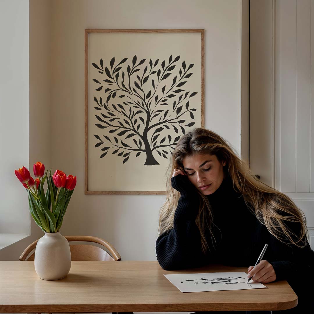 Stijlvolle Boom Kunstposter-WallArtistic