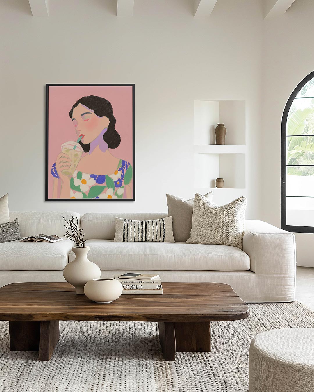 Dromerige vrouw Kunstwerk