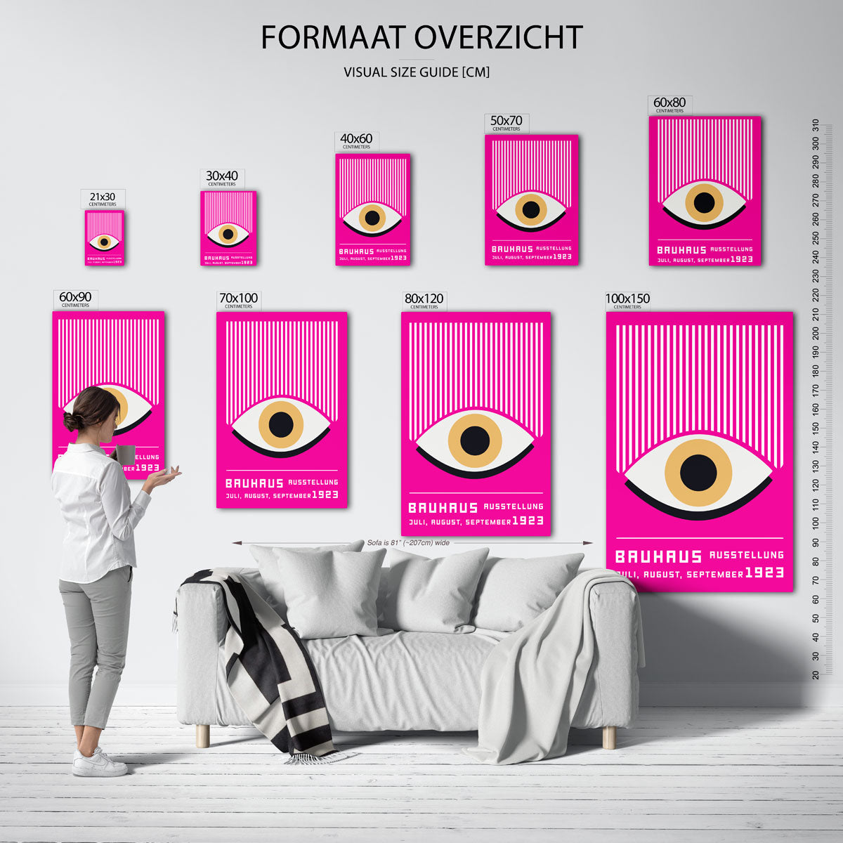 Oog en lijnen Poster