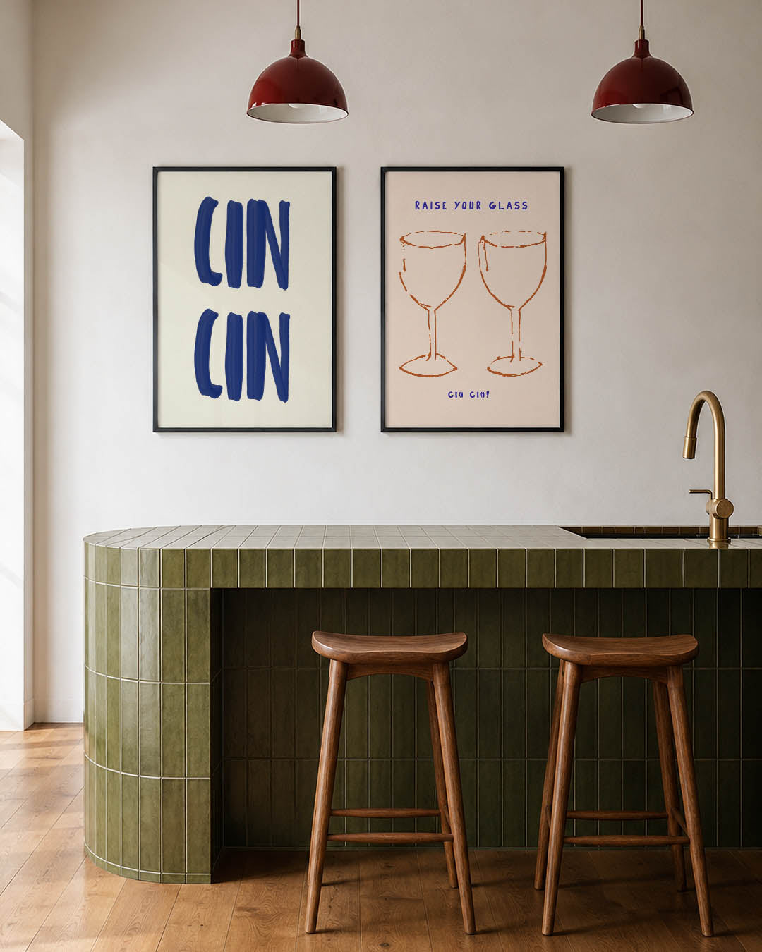 Blauwe herhaling Posterset