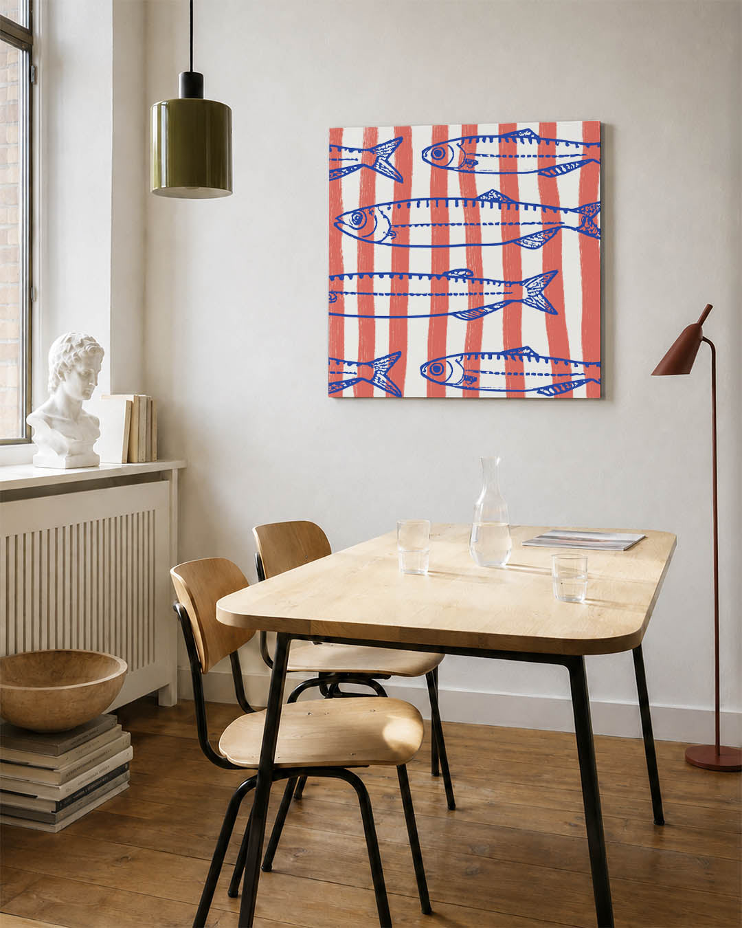 Vissen en strepen Kunstwerk