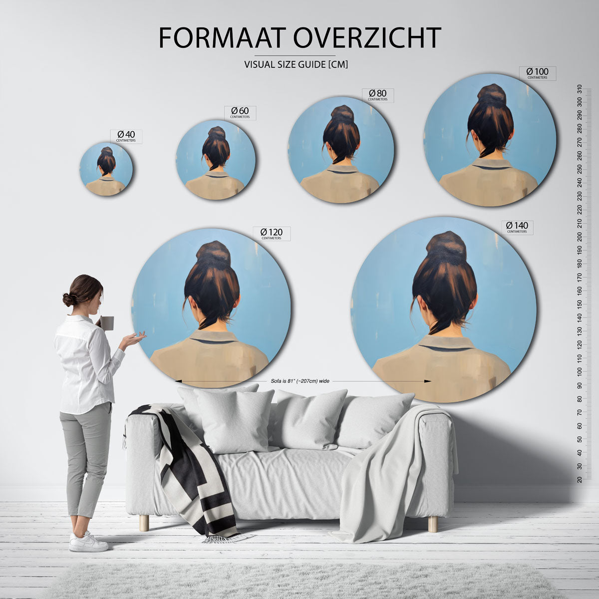 Vrouw van achteren Muurcirkel