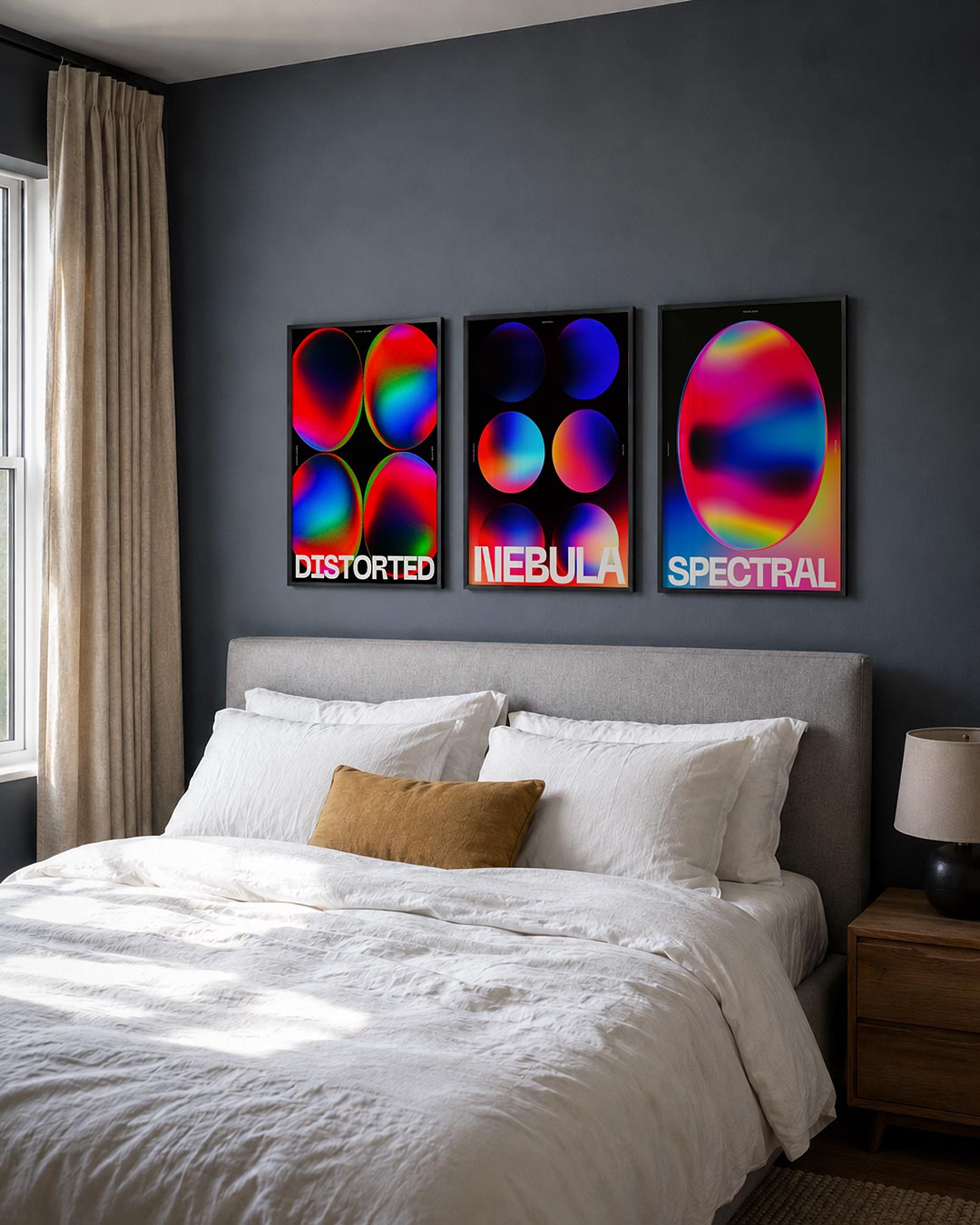 Kleurrijke cirkelcompositie Posterset