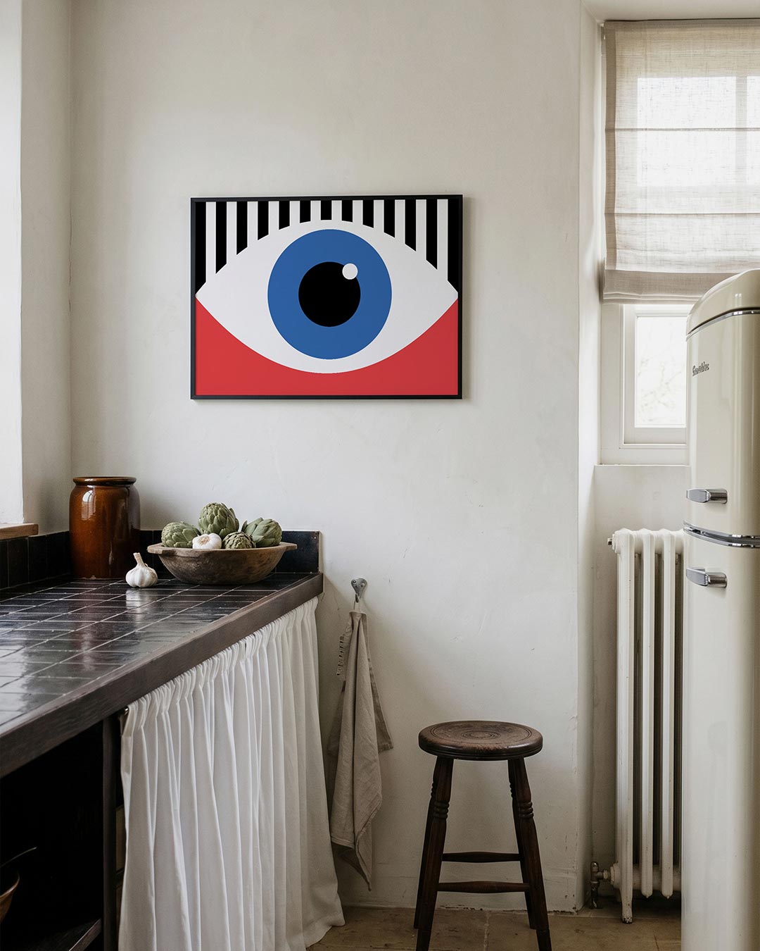 Oogvorm en lijnen Poster