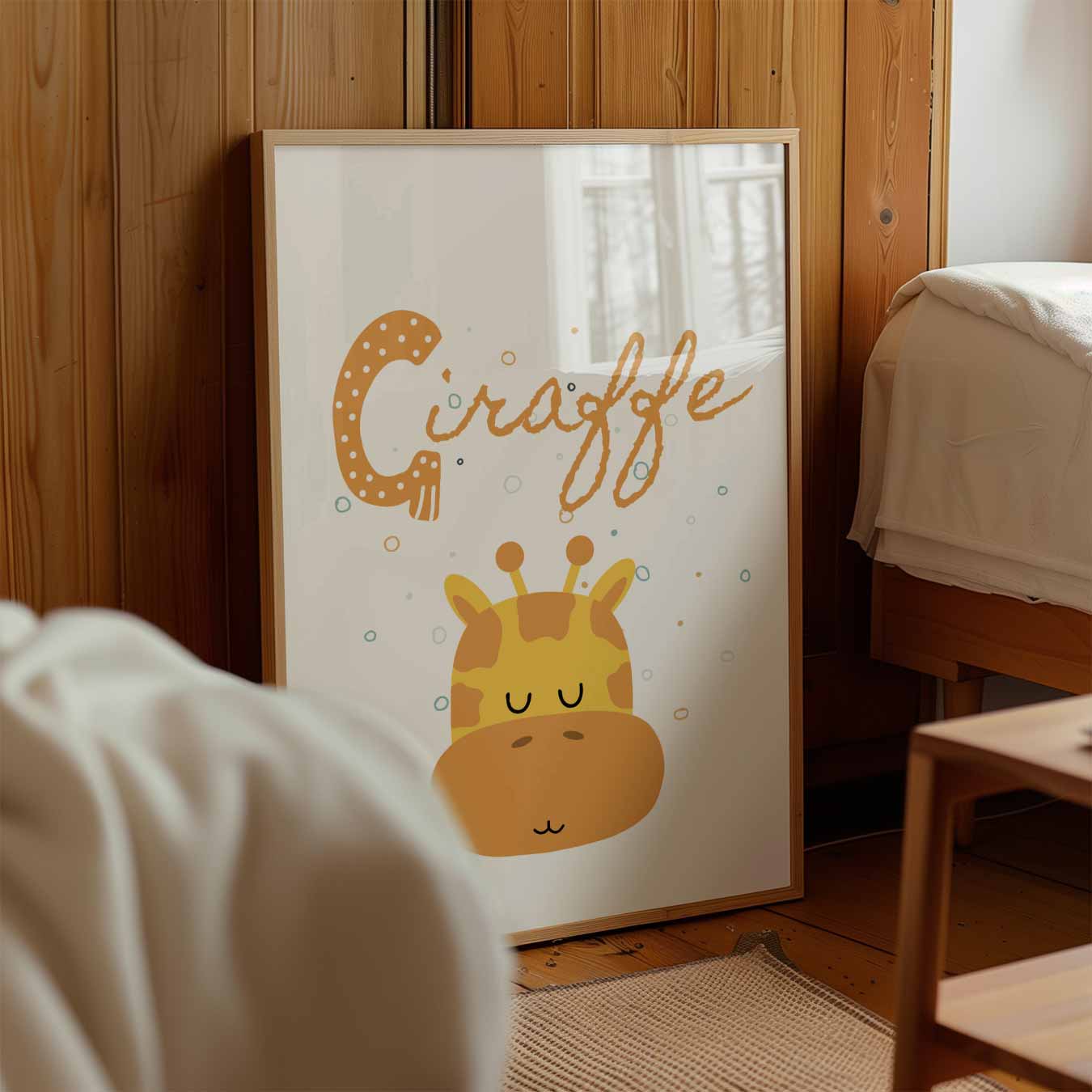 Schattige Giraffe Kinderkamer Poster-WallArtistic