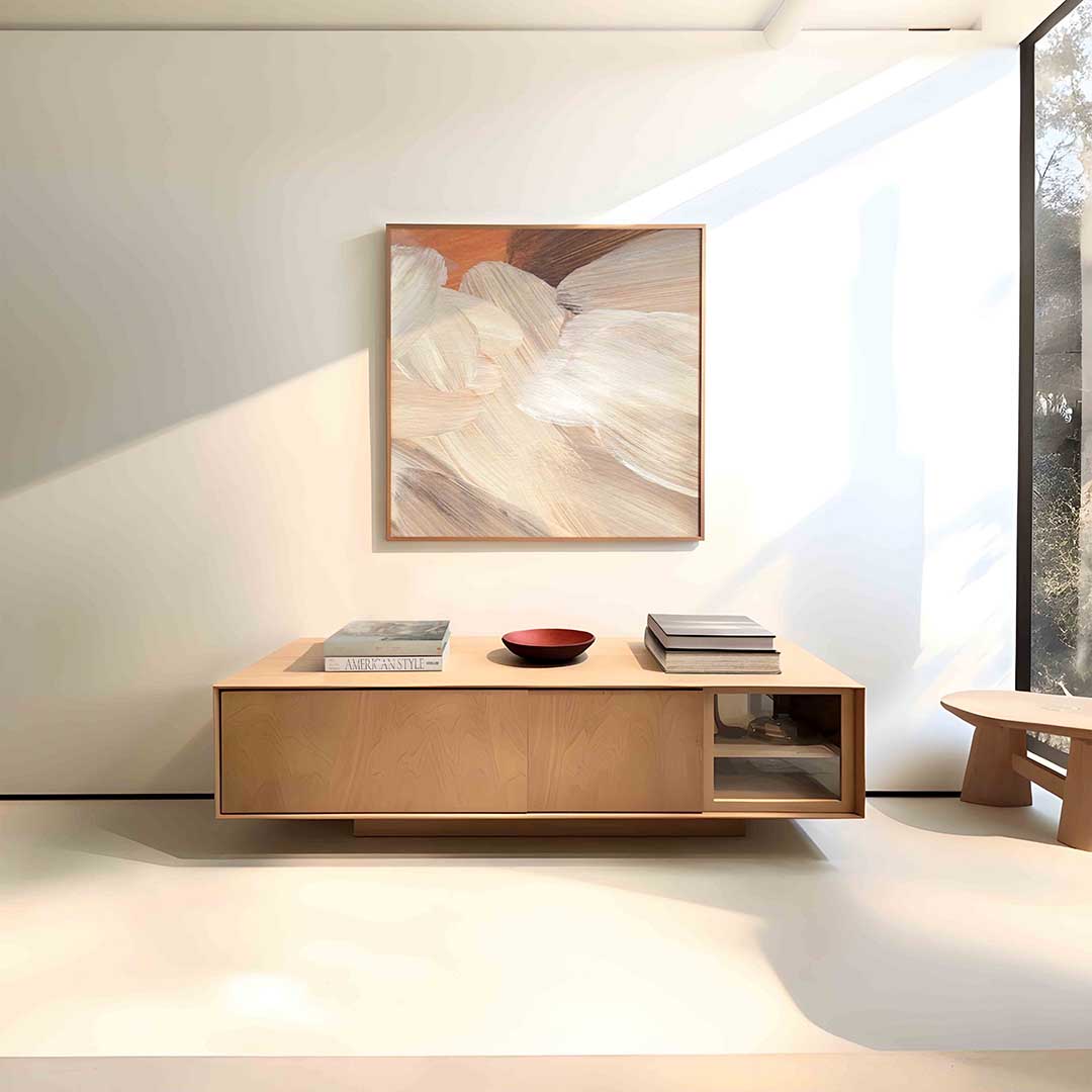 Abstracte penseelstreken Poster