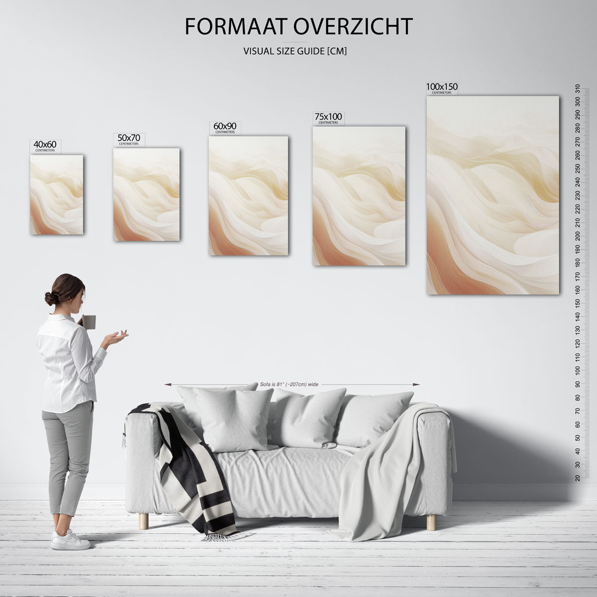 Zachte golvende lijnen Kunstwerk