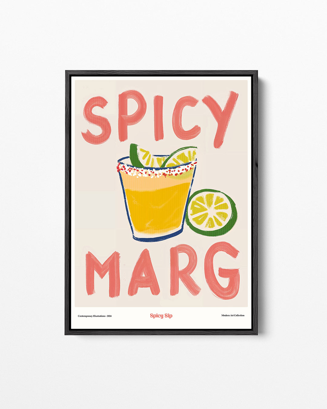 Vrolijke cocktail illustratie Kunstwerk