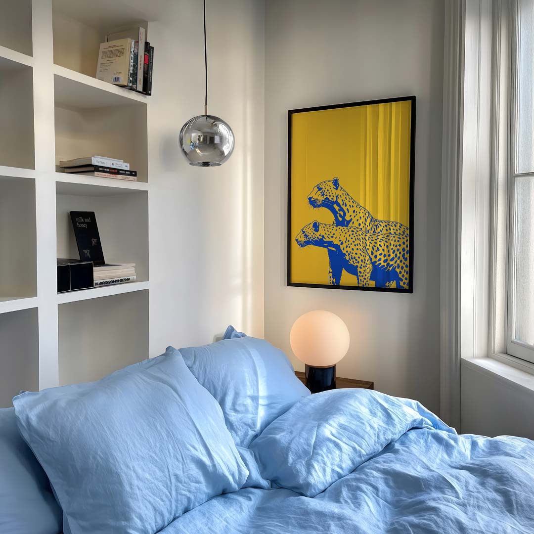 Wilde Katten in Geometrische Stijl Poster-WallArtistic