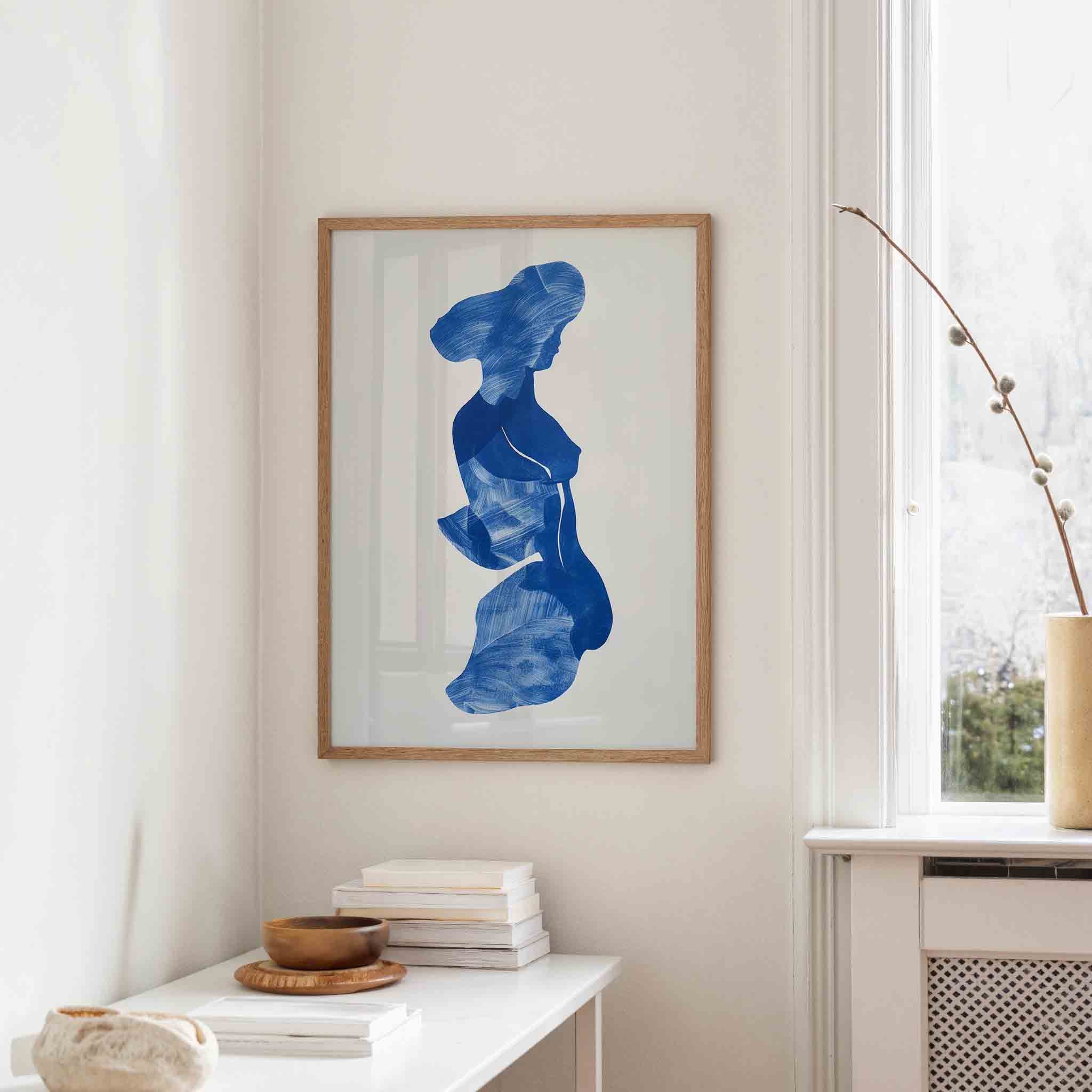 Blauwe figuur Poster