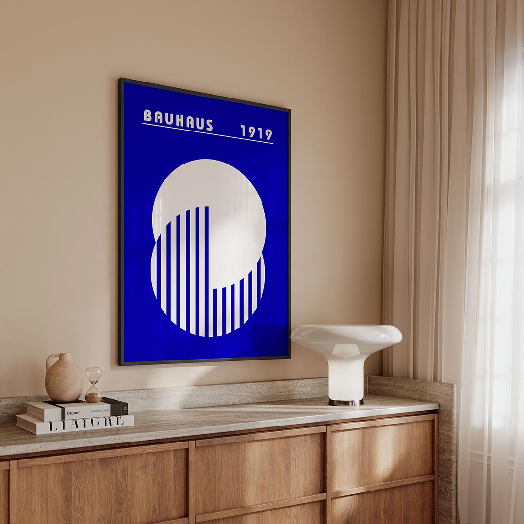Cirkel en lijnen Poster