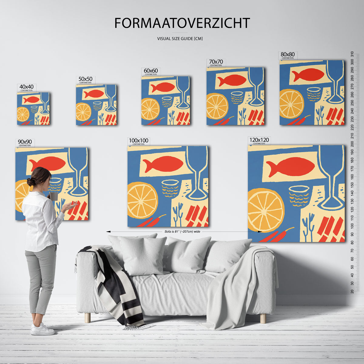Vis en citrus Poster