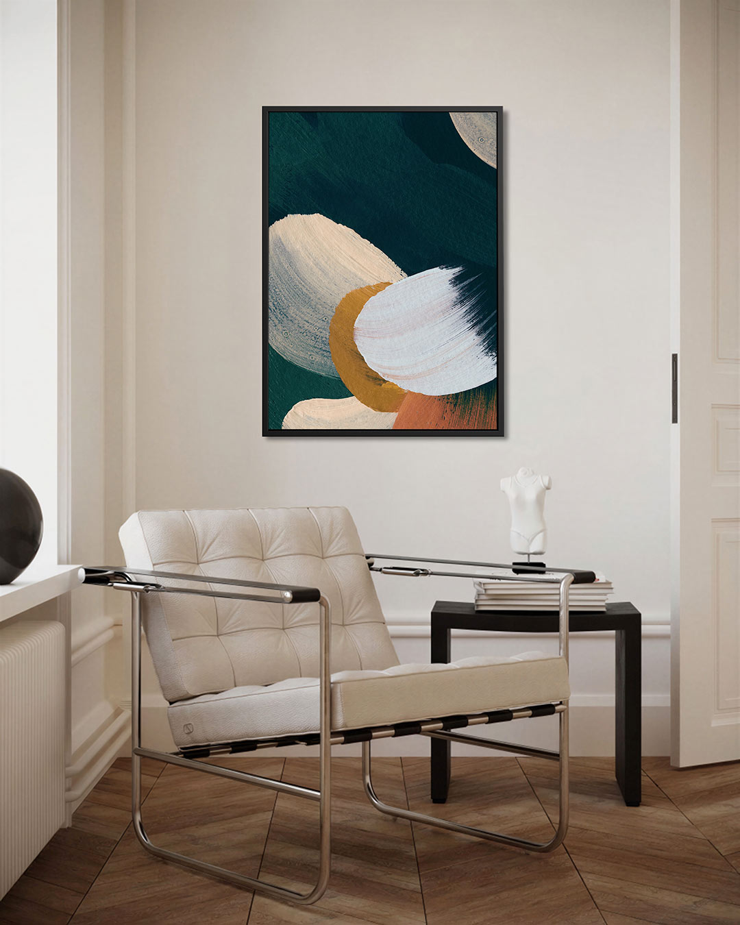 Organische borstelstreken Kunstwerk