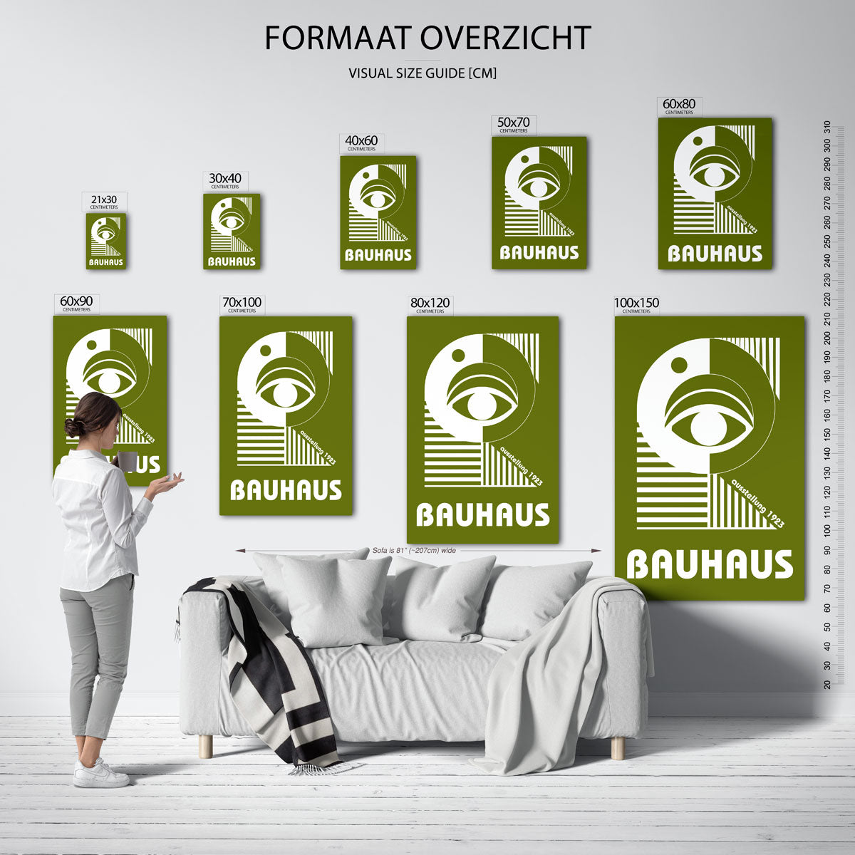 Oog en lijnen Poster