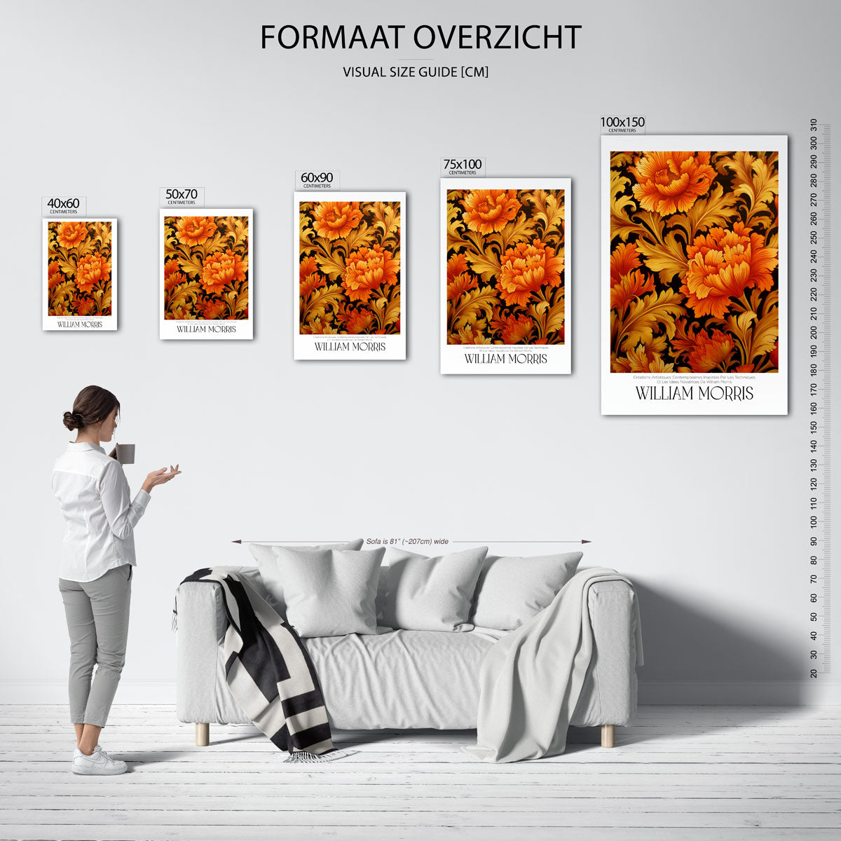 Bloemrijke patronen Kunstwerk