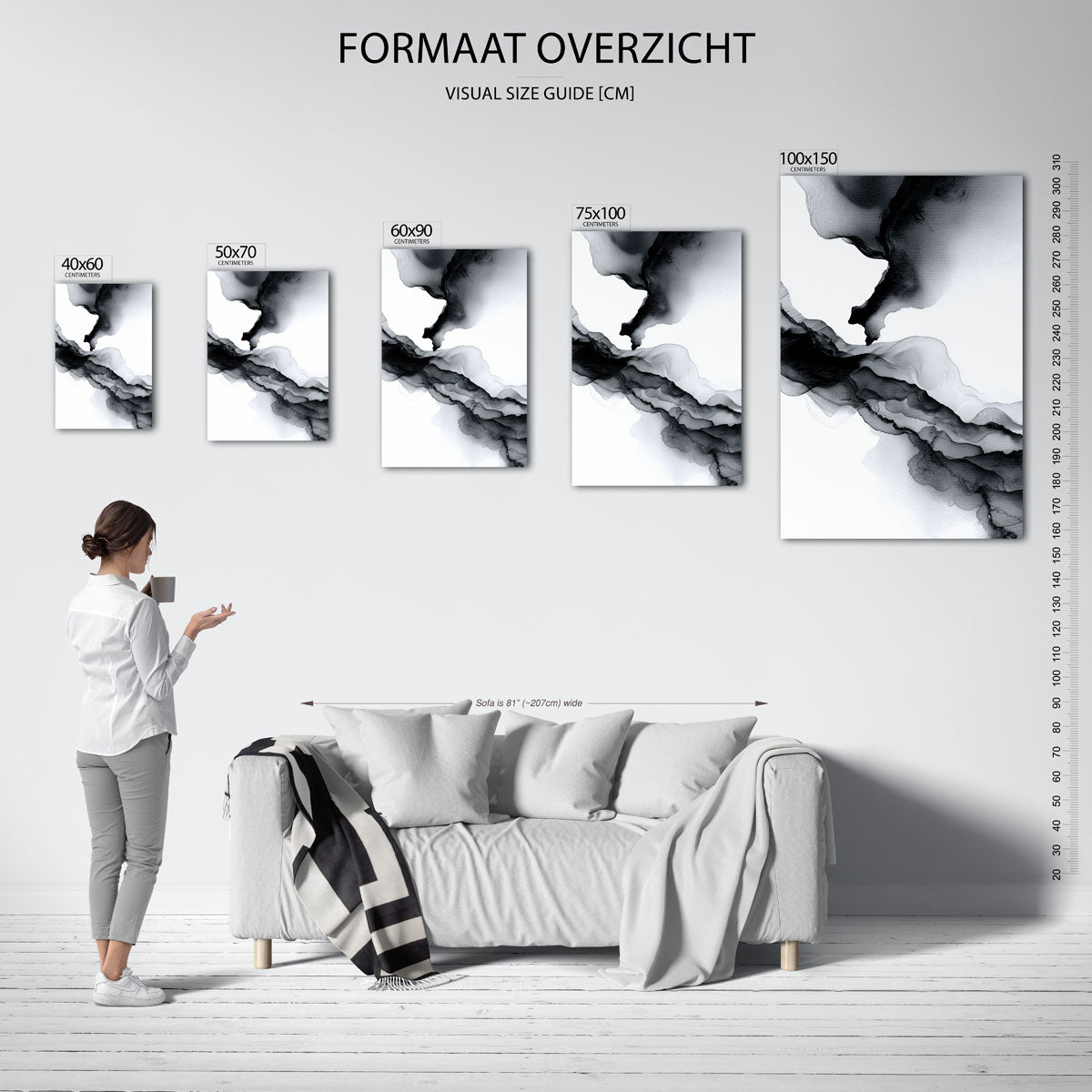 Vloeiende lijnen Kunstwerk