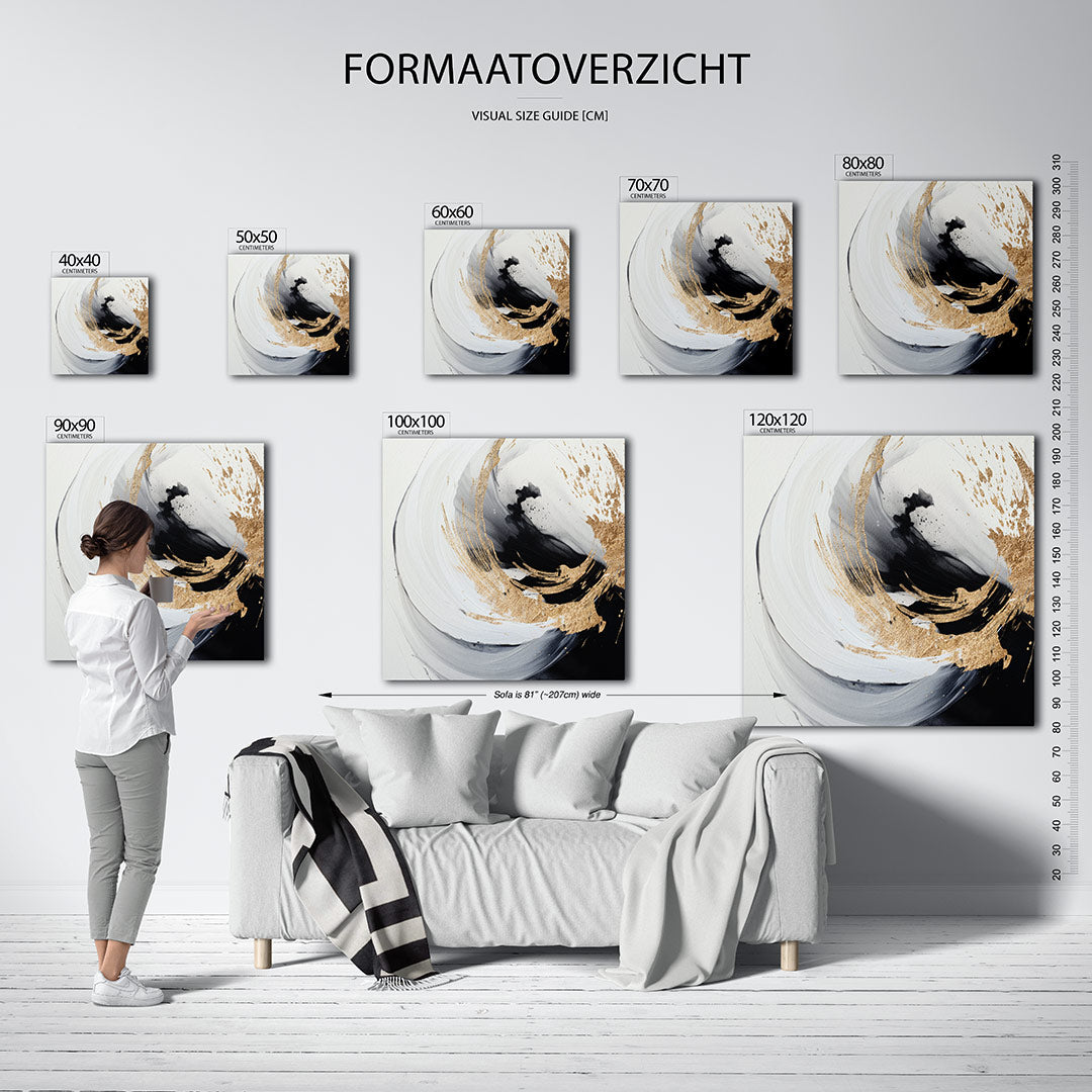 Dynamische vormen Kunstwerk