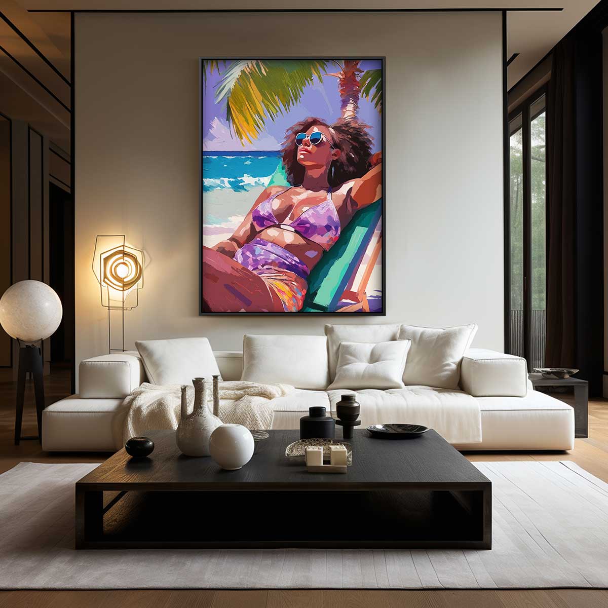 Zomerse Strandvibes Kunstwerk-canvas-dibond-plexiglas-wanddecoratie-WallArtistic