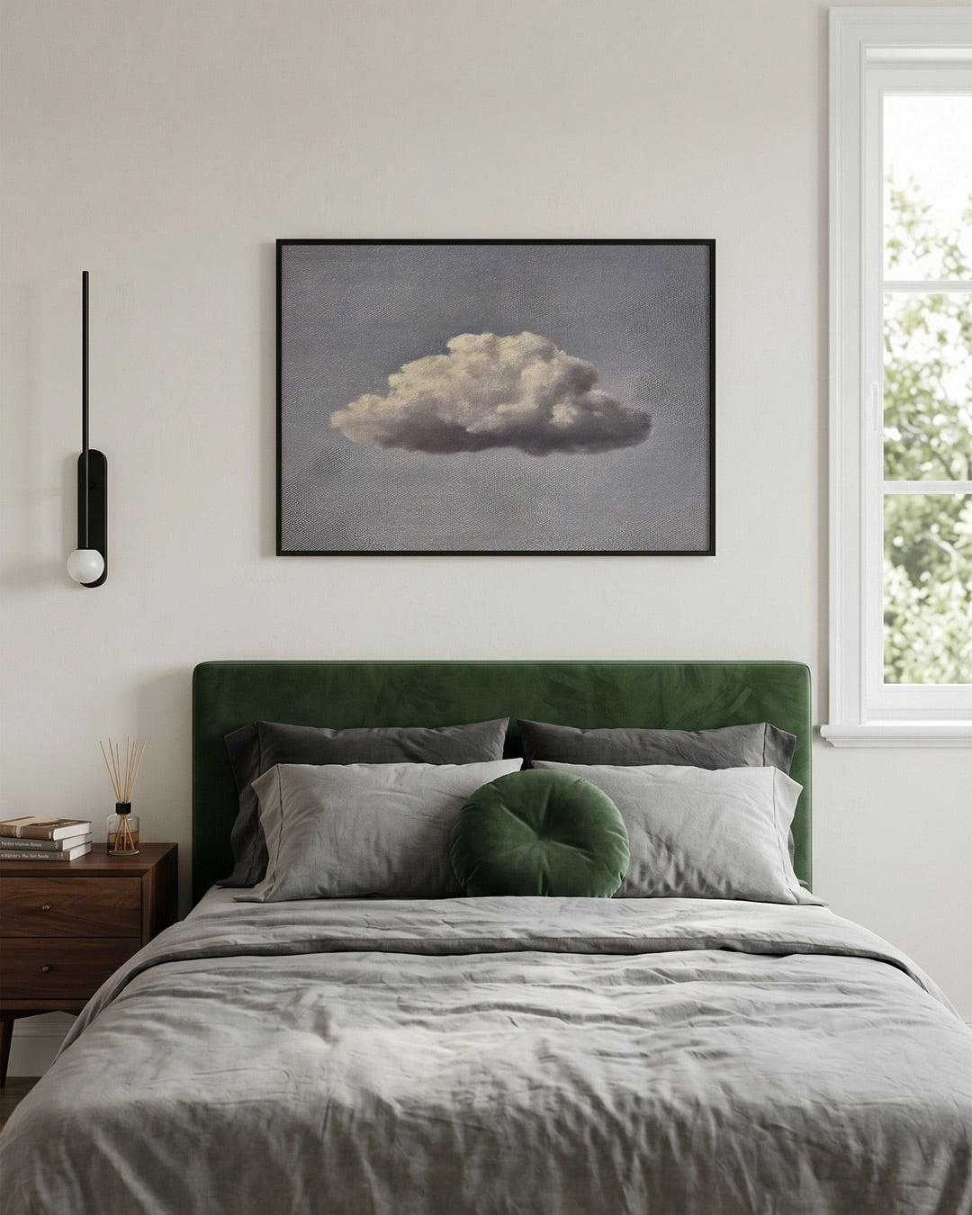Wolk tegen grijze lucht Poster