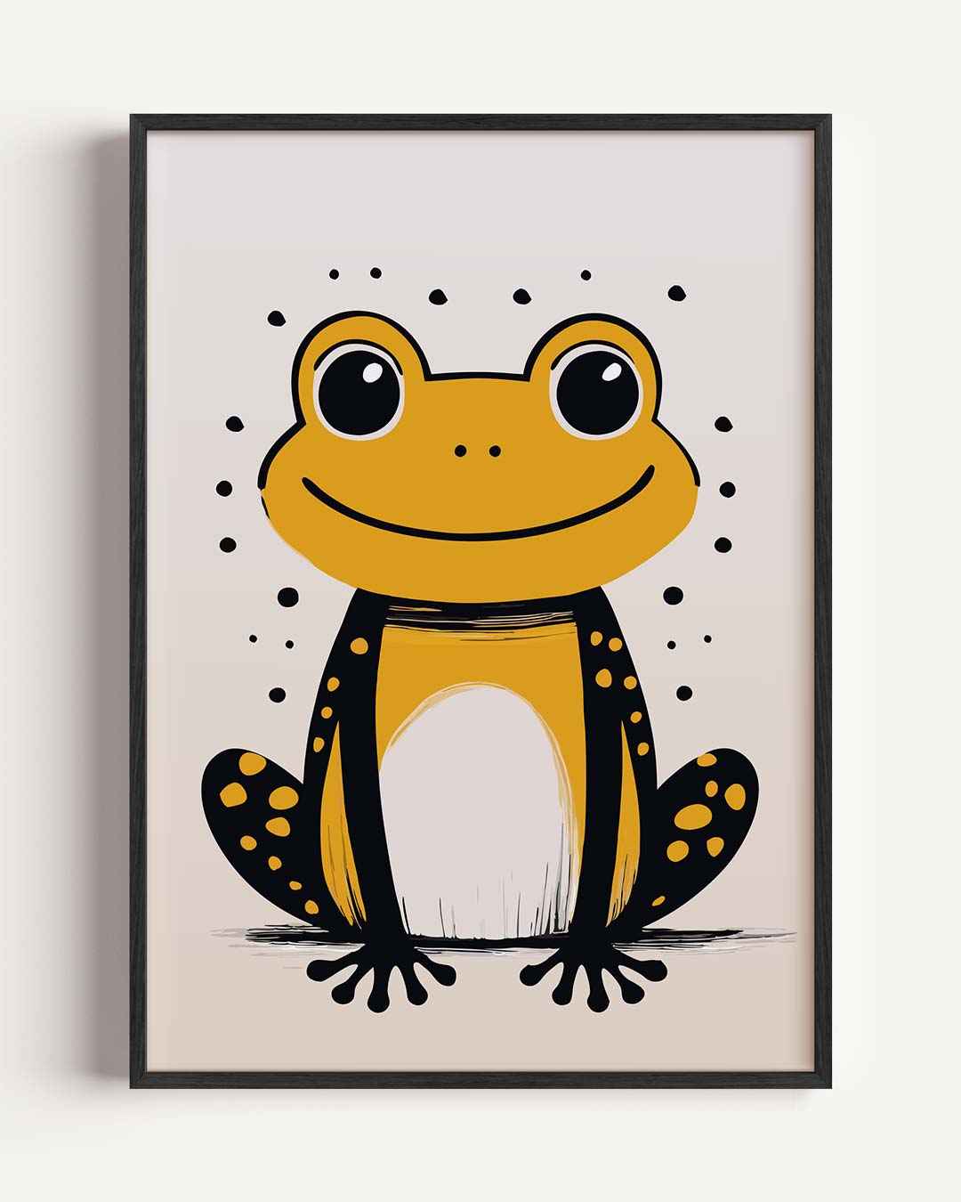 Vrolijke Kikker Illustratie Poster-WallArtistic
