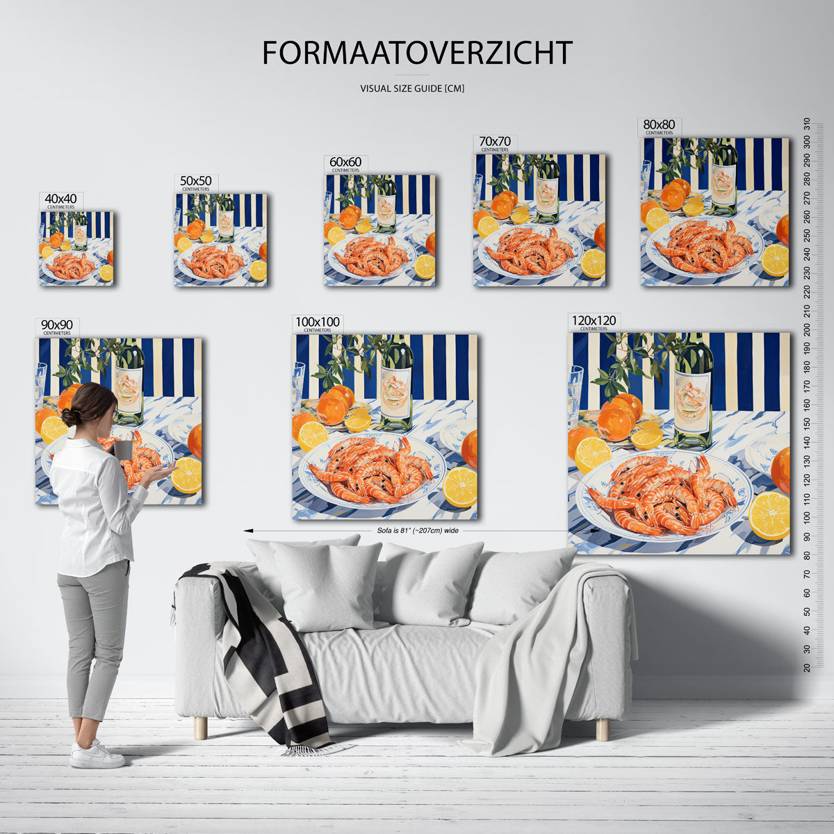 Garnalen en citrus Poster