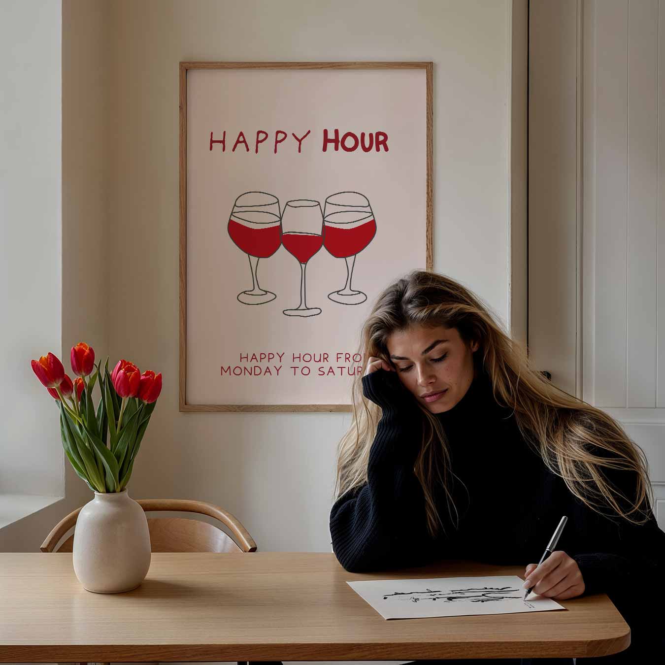 Happy Hour Poster-WallArtistic