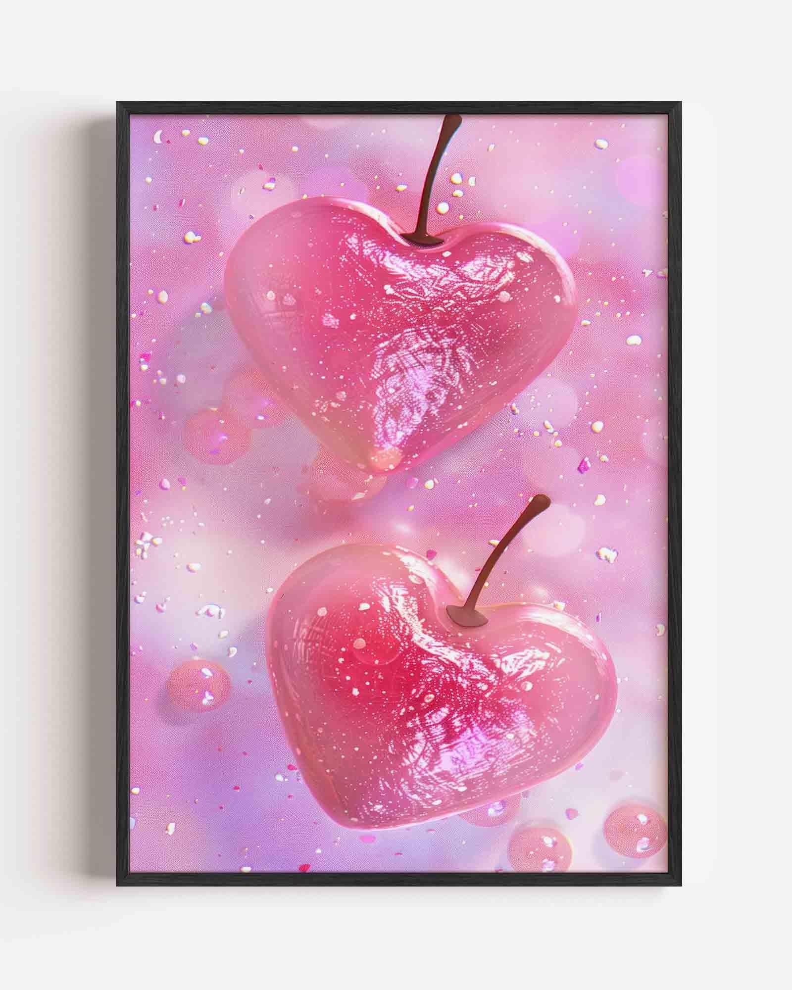 Hartvormige kersen Poster
