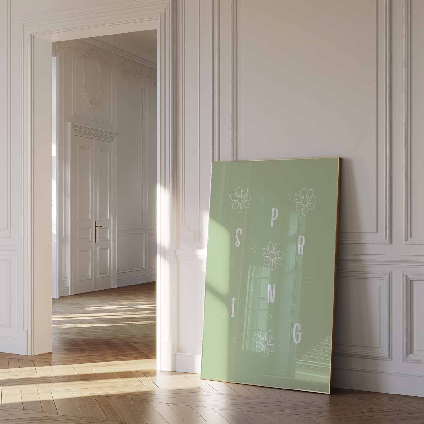 Vrolijke Lente Bloem Poster-WallArtistic