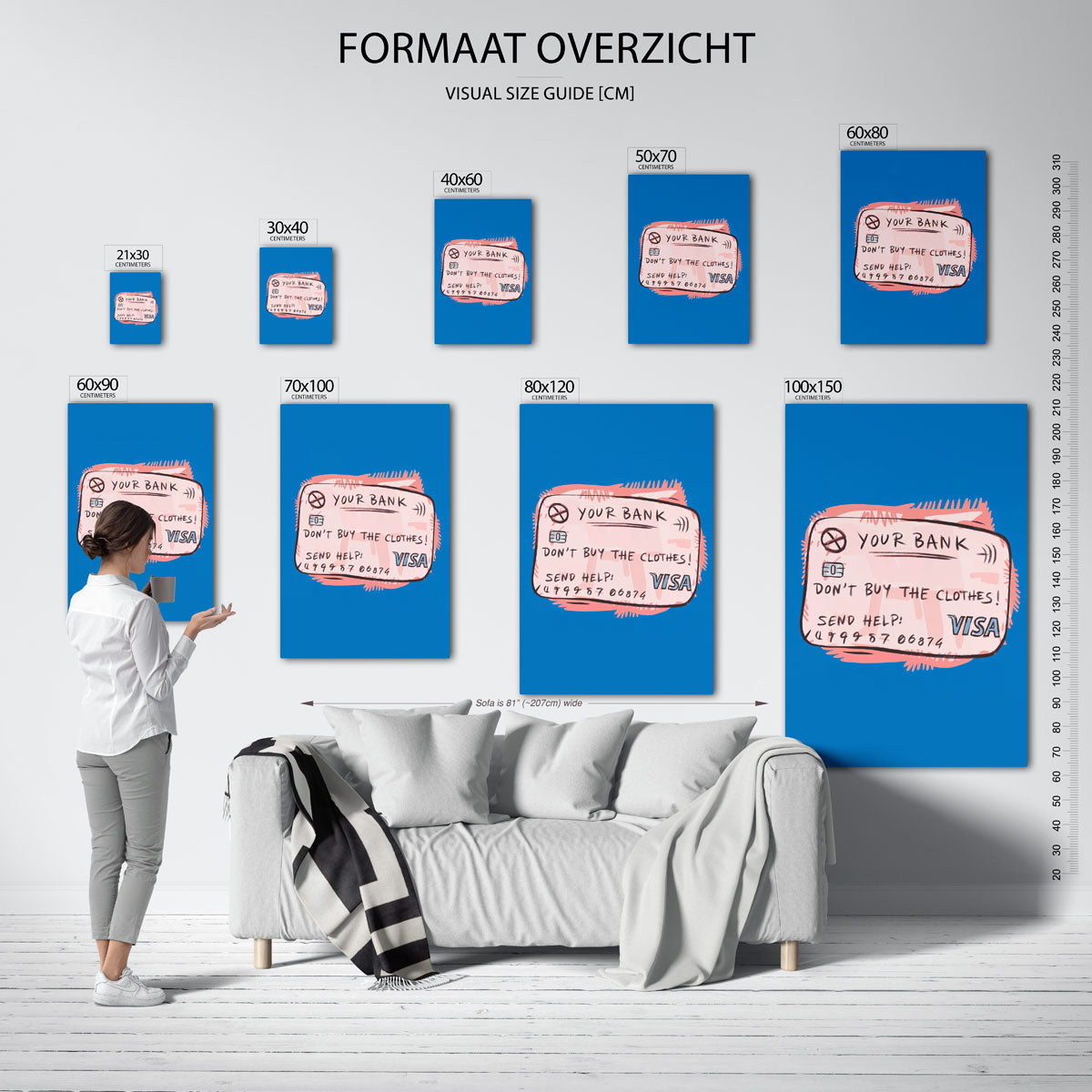 Creditcard illustratie Poster