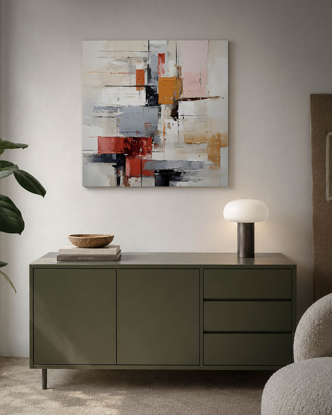 Geometrische kleurencompositie Kunstwerk