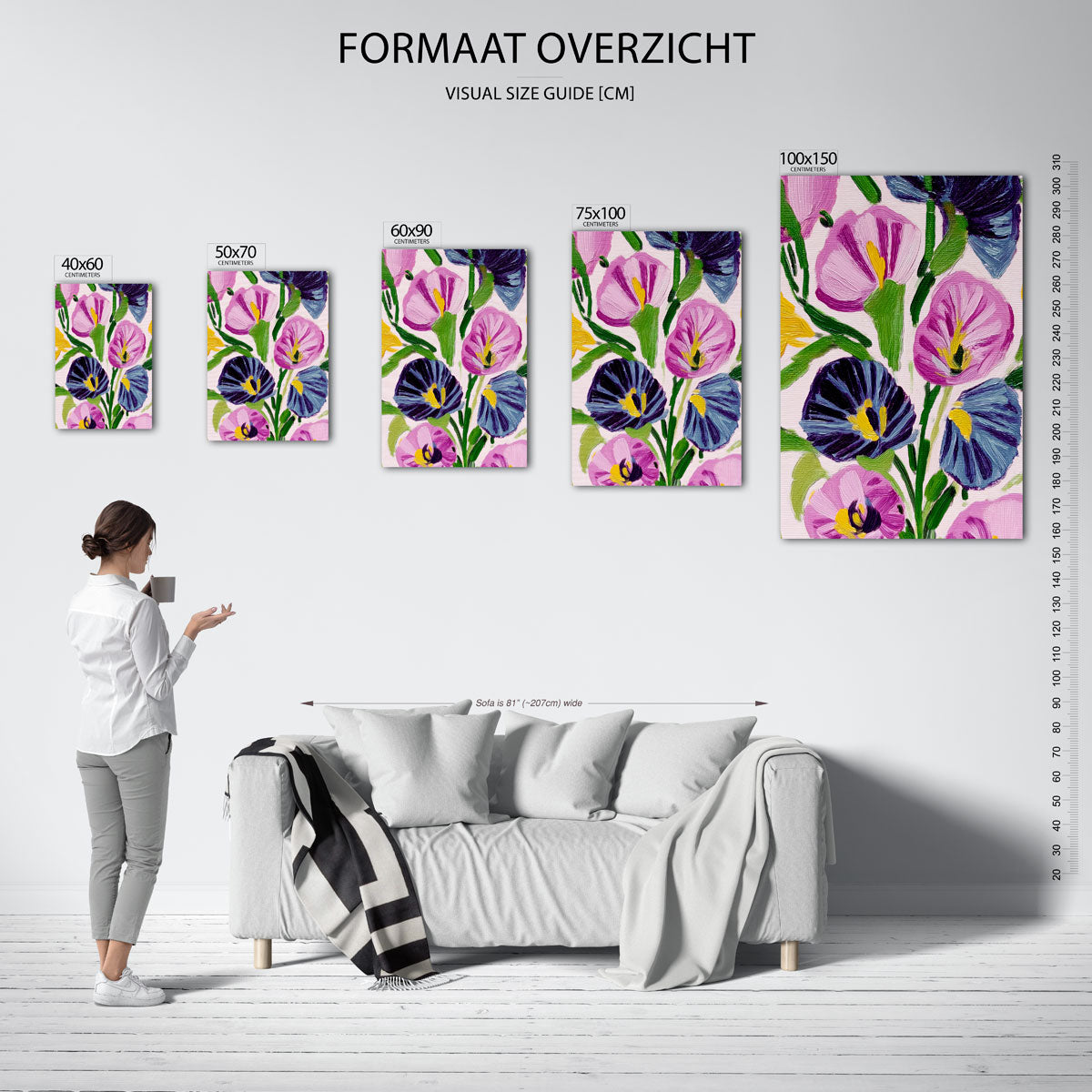 Bloemrijke kleurenpracht Kunstwerk
