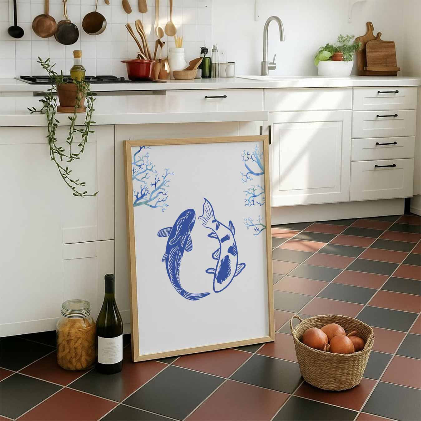 Sereen Koi Koppel Poster-WallArtistic