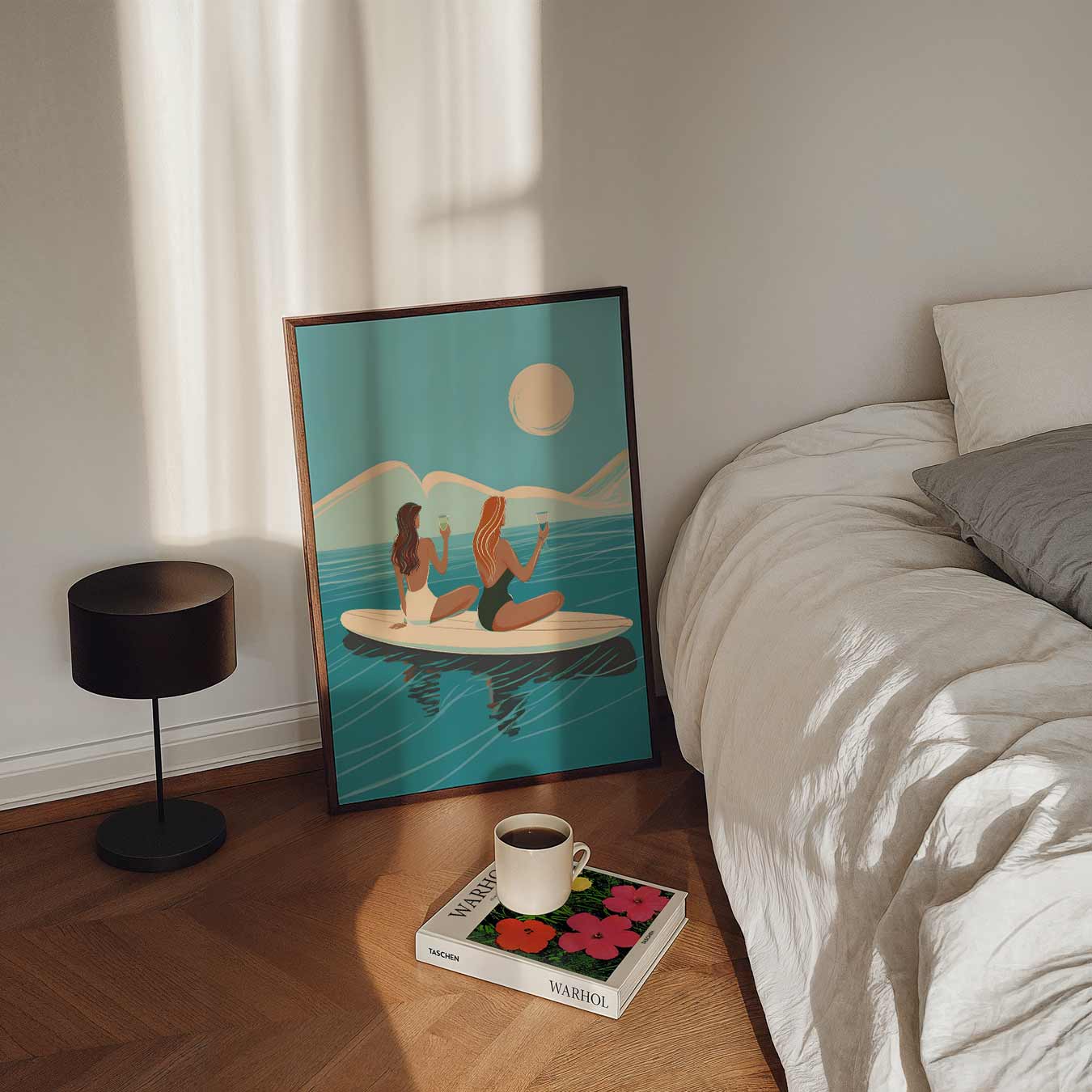 Zonsondergang op het Water Poster-WallArtistic