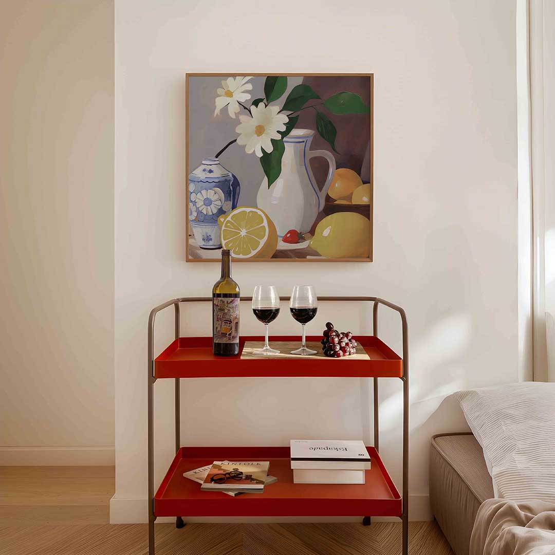 Bloemen en fruit Poster