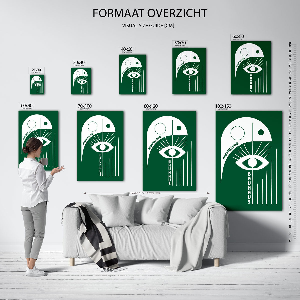 Oog en lijnen Poster