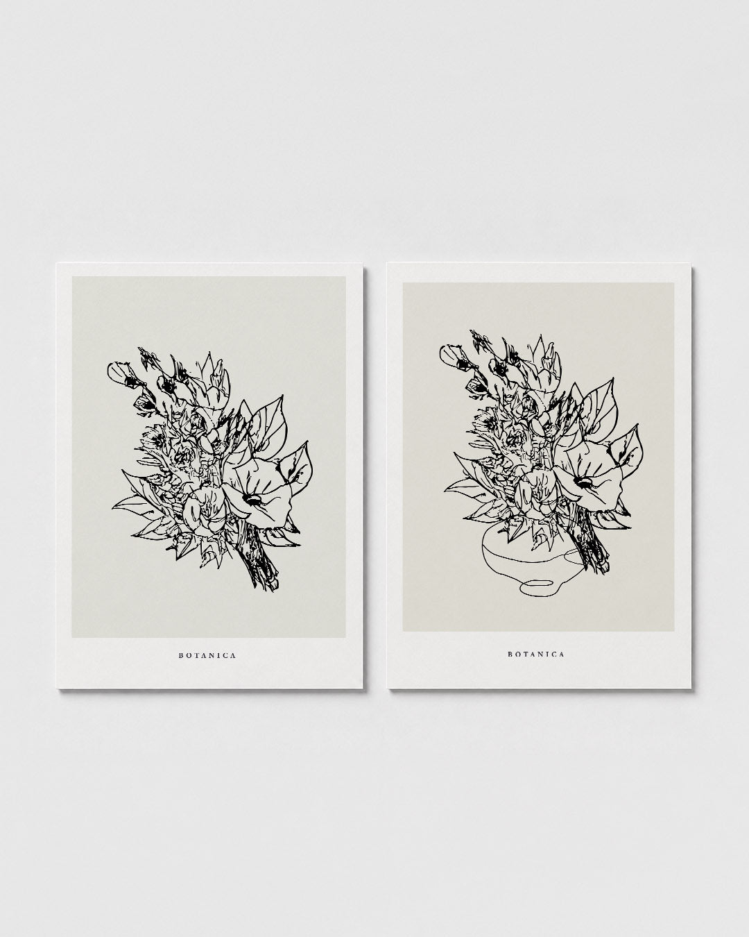 Botanische lijnen Posterset