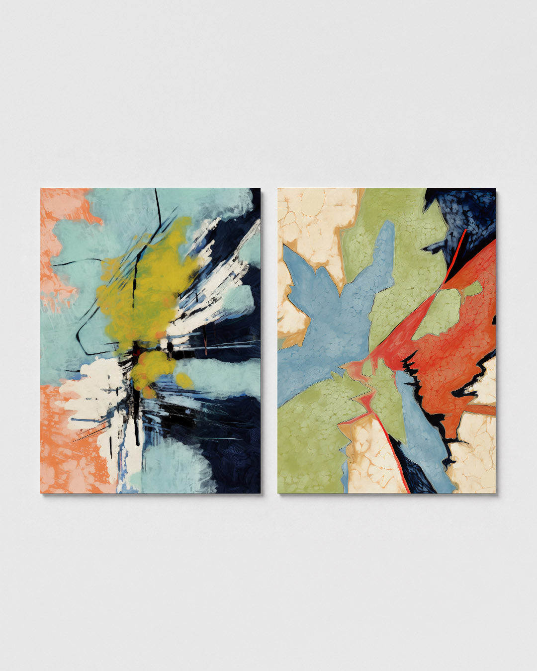 Kleurrijke vormenexplosie Posterset