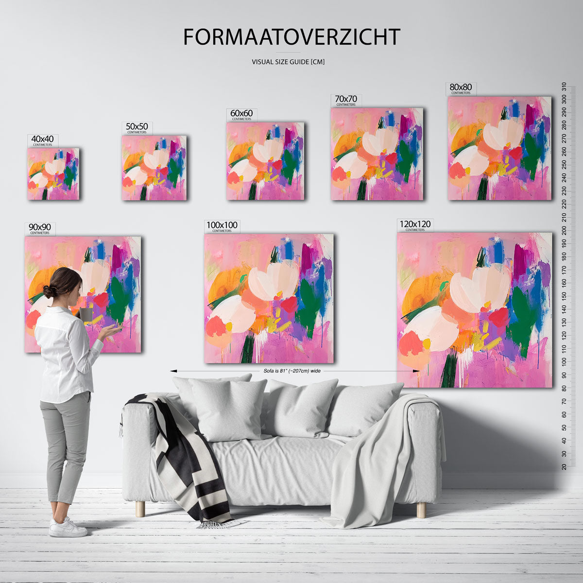 Bloemen en kleuren Poster